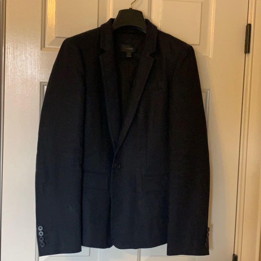 J Crew Navy Linen Blazer